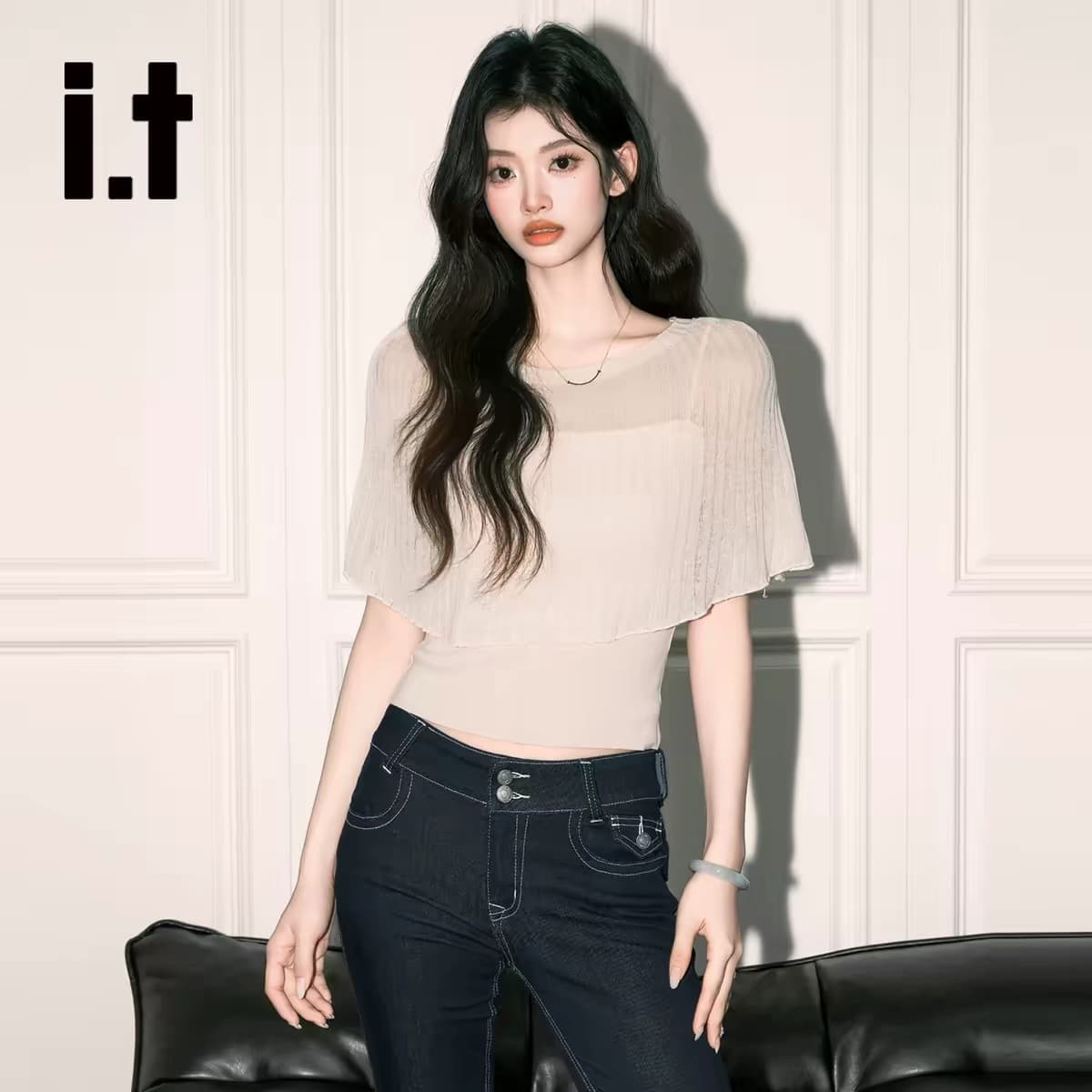 lihuier 리 후이 어린이 음악 협회 도시 100 라이 경기 서울 주간 실크 망토 블라우스 니트 스웨터 슬립 투피스 세트 이미지 4