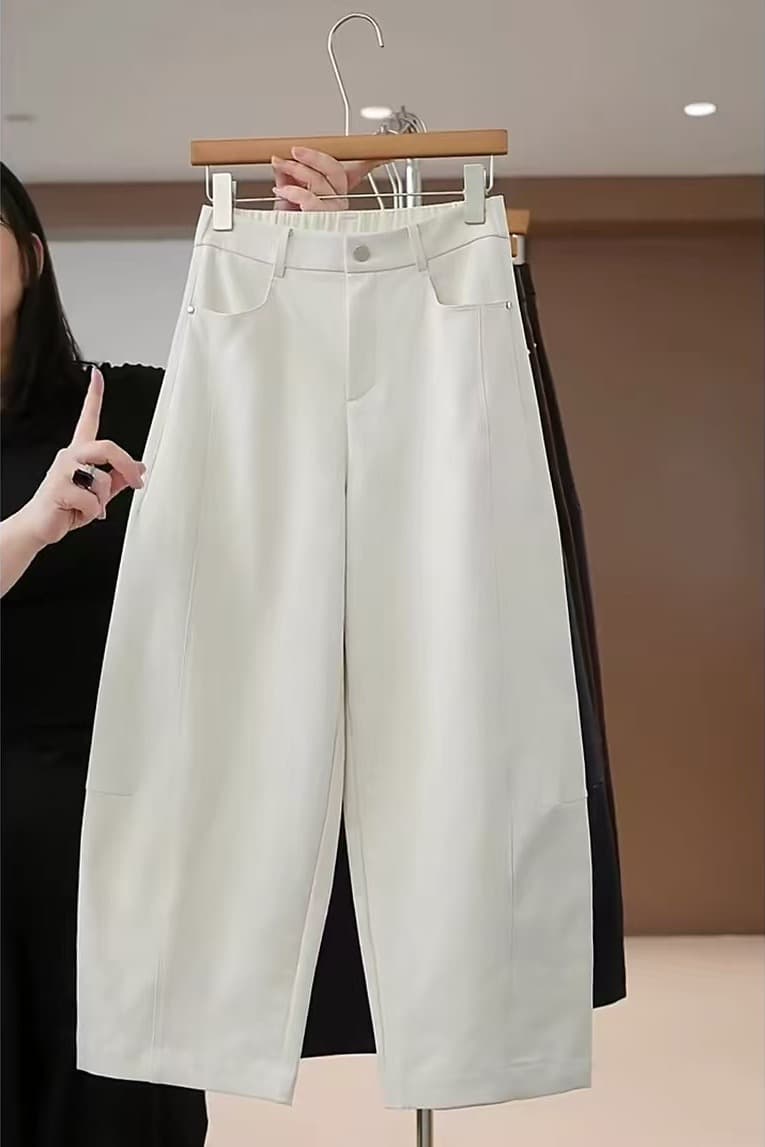 고급 좁은 에디션 바나나 낫 바지 여성 2026 새로운 봄 가을 캐주얼 바지 루즈핏 느긋한 바람 슬림해 보이는 9부 바지 이미지 5