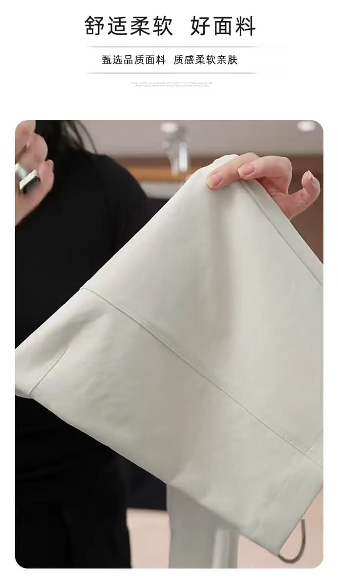 고급 좁은 에디션 바나나 낫 바지 여성 2026 새로운 봄 가을 캐주얼 바지 루즈핏 느긋한 바람 슬림해 보이는 9부 바지 상세 이미지 11