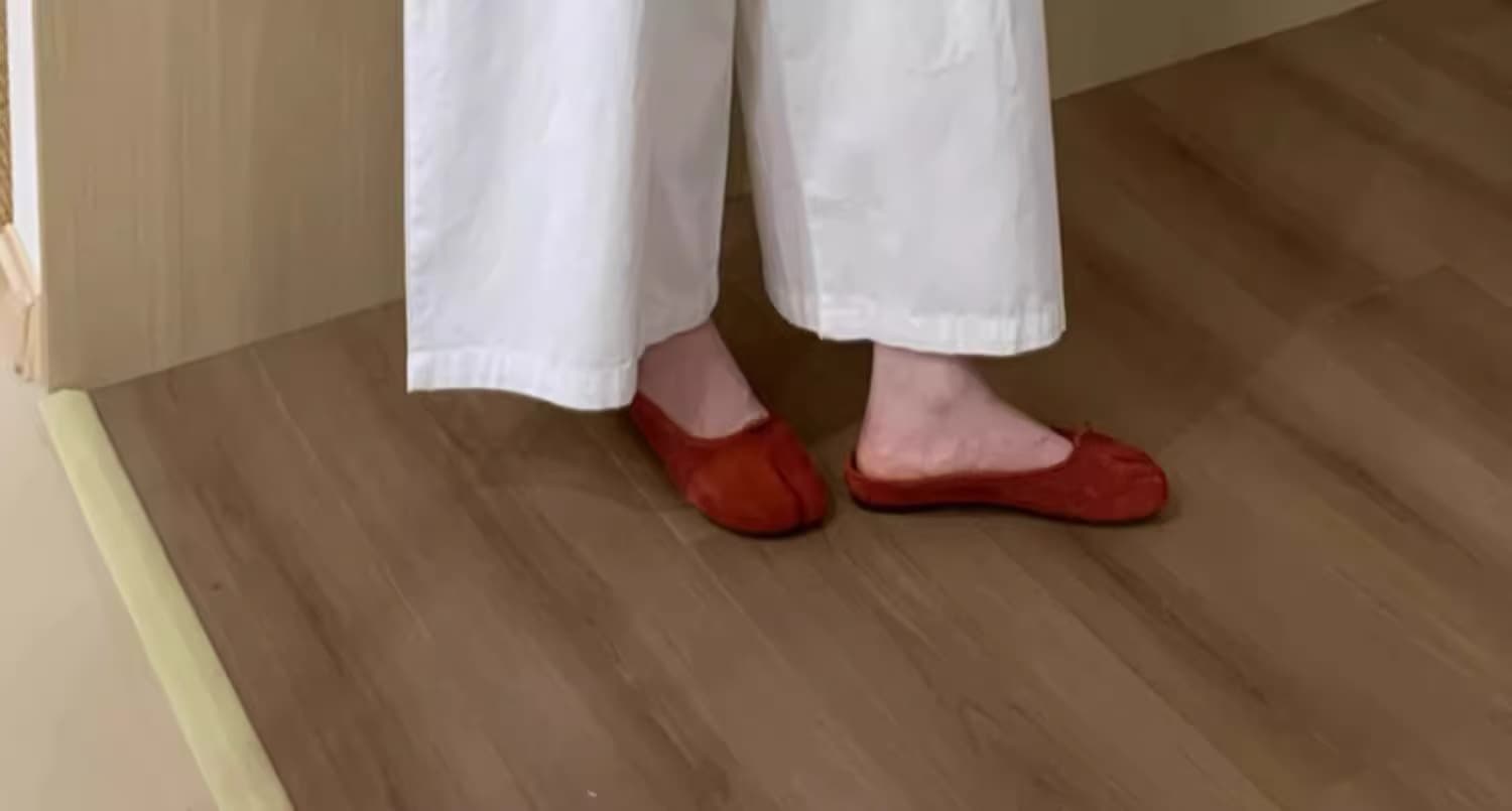 하이웨이스트 화이트 캐주얼 와이드 레깅스 바지 봄 여름 새로운 워시 물 면 배 모양 몸 모통이 칼 할란 9부 바지 아이들 상세 이미지 6