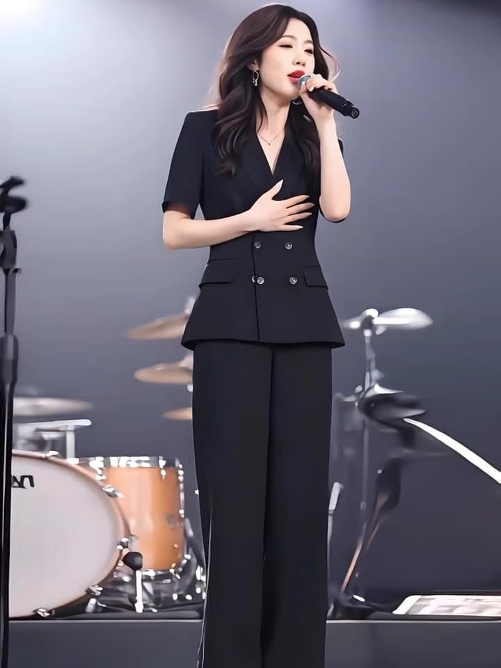 2026 새로운 전체 집합 여름 드레스 착용 가져 가라. 세트 품격 숙련 된 여성 의류 정장 맨위 바지 투피스 세트 상세 이미지 11