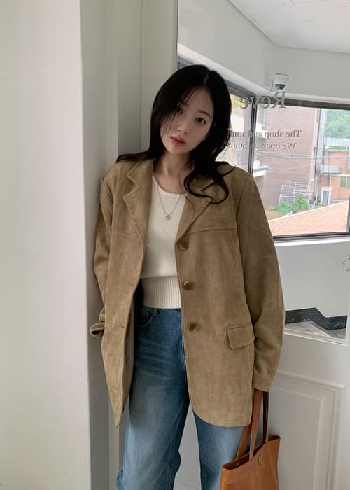 ins 프랑스식 레트로 품격 정장 칼라 싱글 줄 버튼 더블 주머니 아름다움 라드. 색상 시스템 블레이저 상세 이미지 11