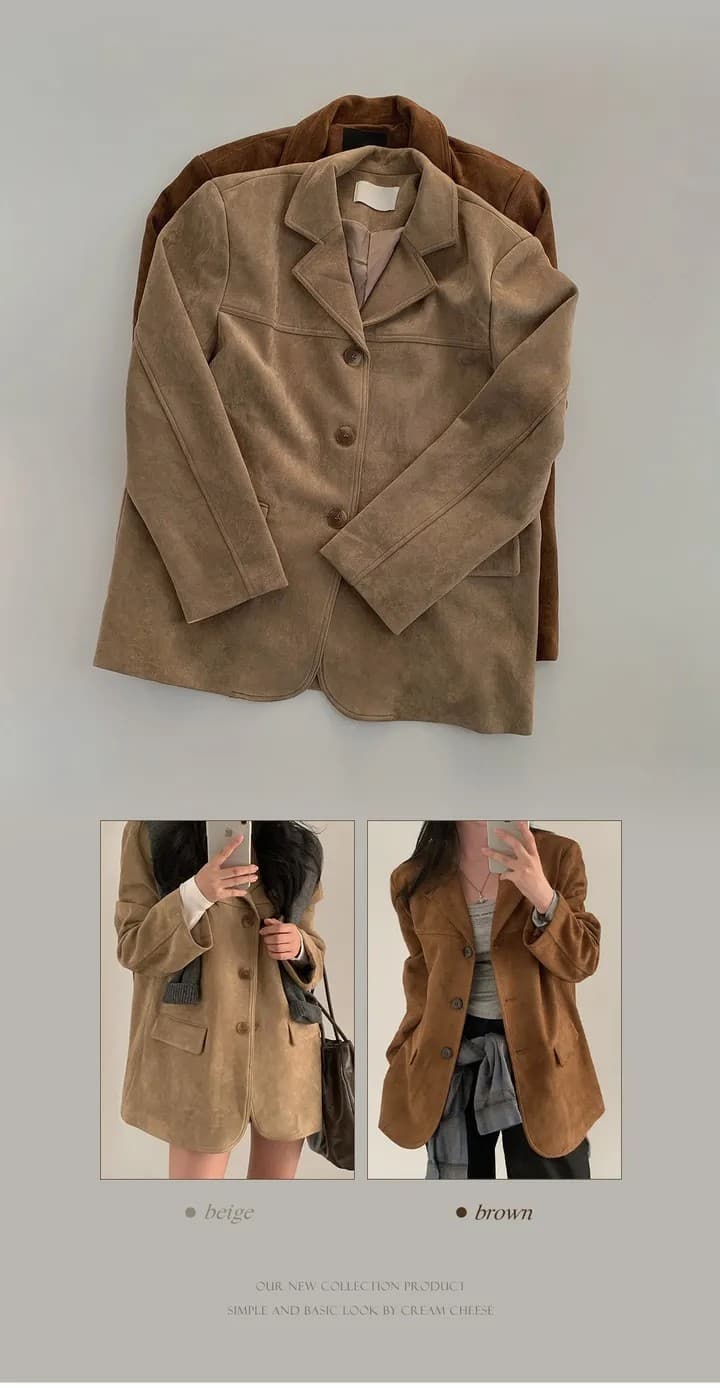 한국 chic 가을 새로운 레트로 품격 더블 주머니 아름다움 라드. 색상 시스템 루즈핏 다용도 긴팔 블레이저 상세 이미지 3