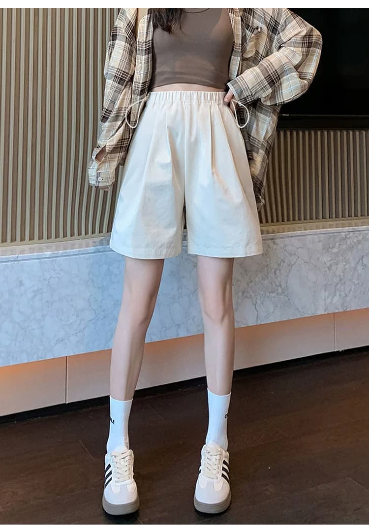 임산부 여름 반바지 얇은 스타일 루즈핏 와이드 레그 팬츠 캐주얼 바지 오부 바지 임산부 바지 펌프 로프 섹션 상세 이미지 19
