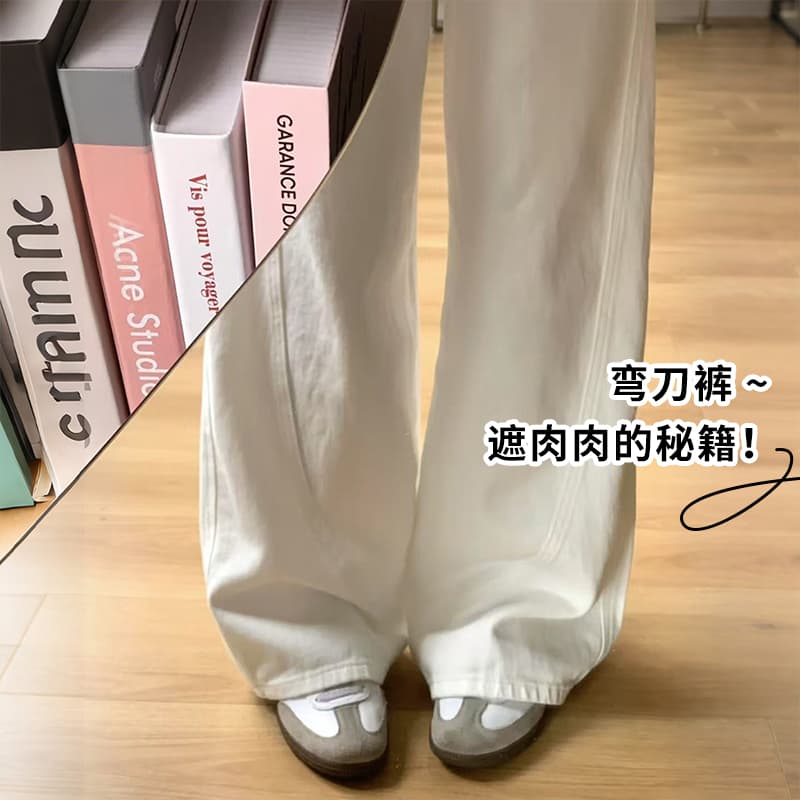 임산부 봄과 가을 펌프 로프 외출용 와이드 레그 팬츠 모통이 칼 긴 바지 스트레이트 팬츠 없음 복부 지지 임산부 바지 클래식 다용도 이미지 4