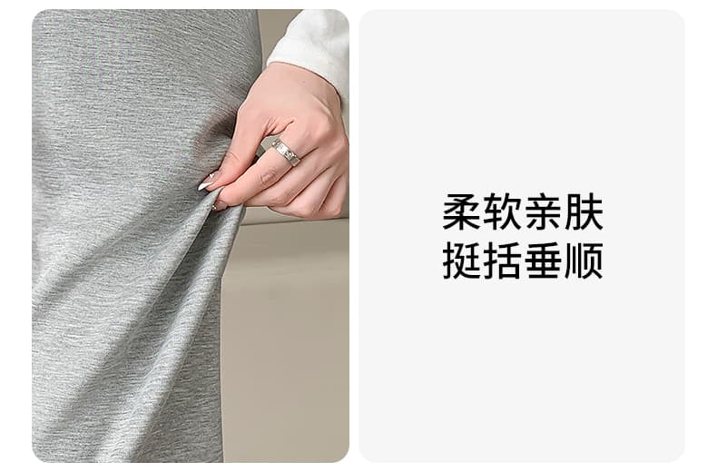 실사 품질 m-3xl 펌프 로프 도루 센스 임산부 스트레이트 팬츠 봄 가을 새로운 임산부 넓은 다리 길이 바지 상세 이미지 12