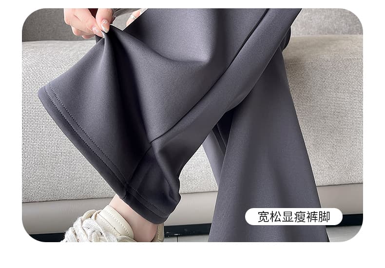 실사 품질 m-3xl 펌프 로프 테두리 임산부 스트레이트 팬츠 봄 가을 새로운 임산부 넓은 다리 길이 바지 상세 이미지 13