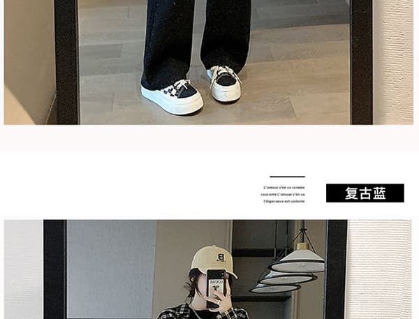 6 색 선택 사항 임산부 넓은 다리 청바지 루즈핏 봄과 가을 외출용 슬림해 보이는 도루 센스 스트레이트 바닥 청소 클래식 다용도 상세 이미지 21