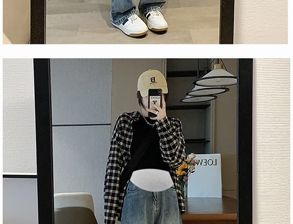 6 색 선택 사항 임산부 넓은 다리 청바지 루즈핏 봄과 가을 외출용 슬림해 보이는 도루 센스 스트레이트 바닥 청소 클래식 다용도 상세 이미지 23