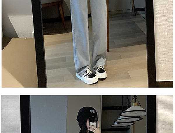 6 색 선택 사항 임산부 넓은 다리 청바지 루즈핏 봄과 가을 외출용 슬림해 보이는 도루 센스 스트레이트 바닥 청소 클래식 다용도 상세 이미지 39