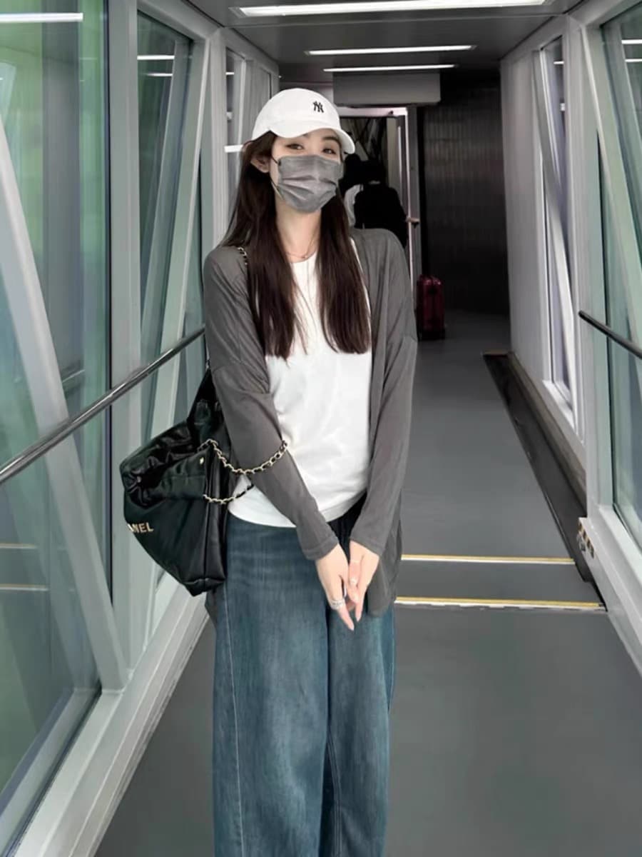 임산부 청바지 9부 바지 봄 가을 있음 주머니 외출용 하렘 바지 낫 바지 루즈핏 종류 상세 이미지 4