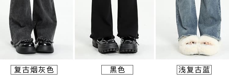 높은 탄력성 임산부 복부 지지 섹션 거친 가장자리 마이크로 나팔 바지 봄 가을 임산부 데님 긴 바지 몸매 가꾸기 슬림해 보이는 클래식 다용도 상세 이미지 25