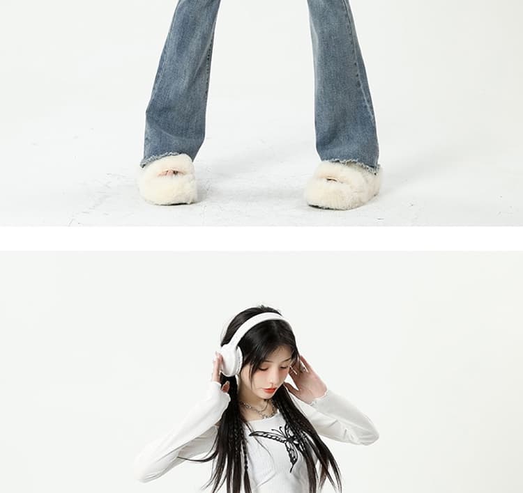 높은 탄력성 임산부 복부 지지 섹션 거친 가장자리 마이크로 나팔 바지 봄 가을 임산부 데님 긴 바지 몸매 가꾸기 슬림해 보이는 클래식 다용도 상세 이미지 46