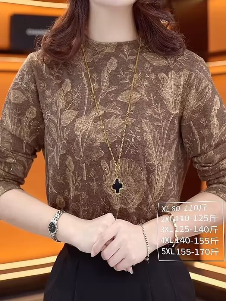 레트로 꽃무늬 보온 기본 셔츠 가을 겨울 긴팔 맨위 품격 인사이드 가져 가라. 외국 가스 작은 셔츠 루즈핏 다용도 이미지 2