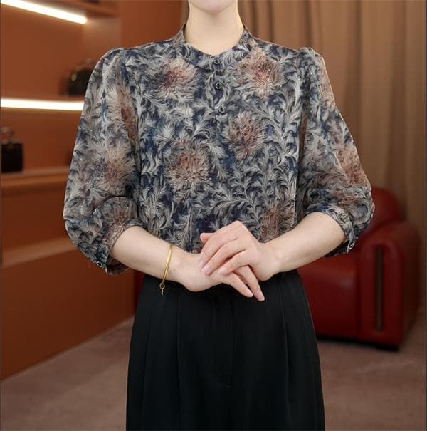 2026 새로운 원본 정통 여름 7부 소매 셔츠 패션 고급 슬림해 보이는 품격 맨위 셔츠 상세 이미지 2