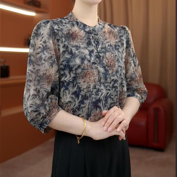 2026 새로운 원본 정통 여름 7부 소매 셔츠 패션 고급 슬림해 보이는 품격 맨위 셔츠 상세 이미지 3