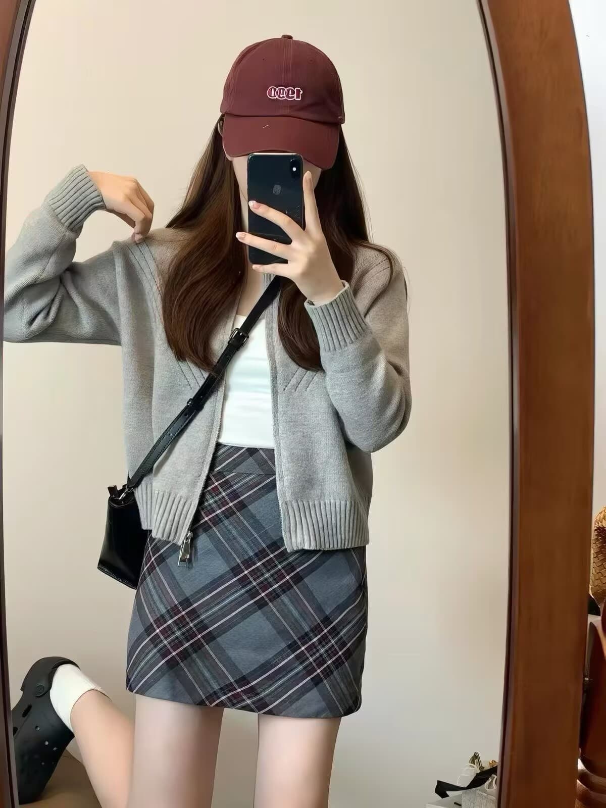 일본식 레트로 부드러운 찹쌀 느긋한 지퍼 스웨터 니트 스웨터 여성 코트 oversize 봄 가을 루즈핏 쇼트 스타일 맨위 상세 이미지 5