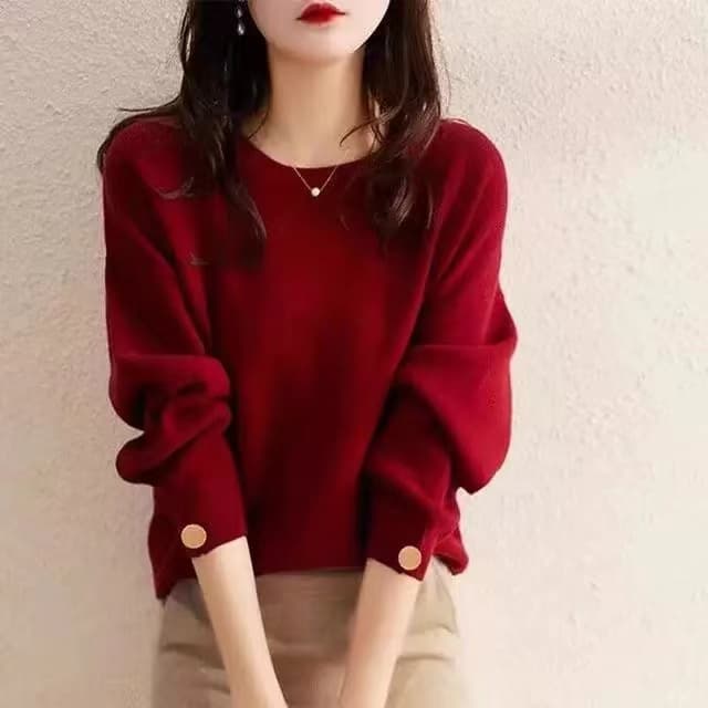 패션 외국 가스 연령 감소 니트 기본 셔츠 여성 가을 겨울 2026 새로운 출퇴근 품격 캐주얼 인사이드 가져 가라. 스웨터 맨위 상세 이미지 6