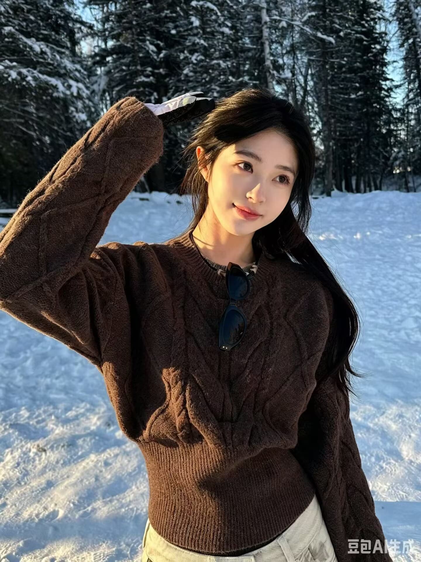 공정한 섬 회색 스웨터 여자 가을 겨울철 2026 새로운 수 있습니다. 외출용 인사이드 가져 가라. 니트 스웨터 허리 수축 맨위 고급 센스 상세 이미지 8