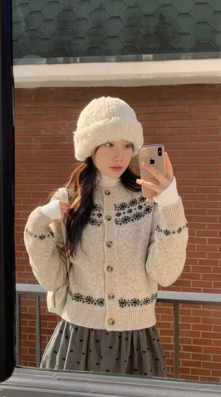 레트로 다용도 개성 북유럽 니트 오픈 가디건 상세 이미지 1