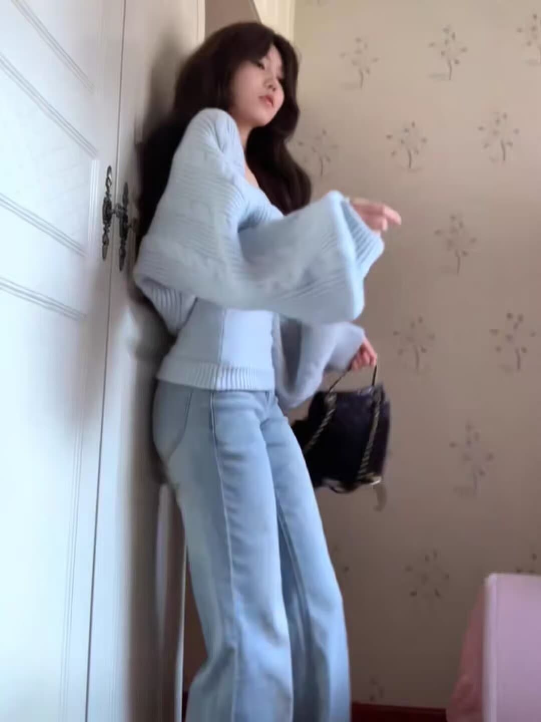 레트로 외국 가스 세련된 니트 오픈 가디건 튜브탑 슬립 투피스 슈트 연령 감소 전체 집합 ootd 착용 가져 가라. 26 가을 상세 이미지 7