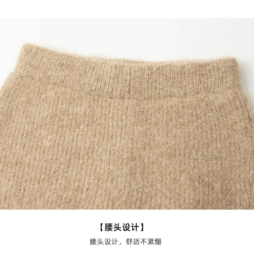 학원 스타일 레트로 폴로 칼라 다이아몬드 모양 그리드 니트 오픈 가디건 여성 패션 세트 하이웨이스트 타이트 스커트 반바지 투피스 세트 상세 이미지 6