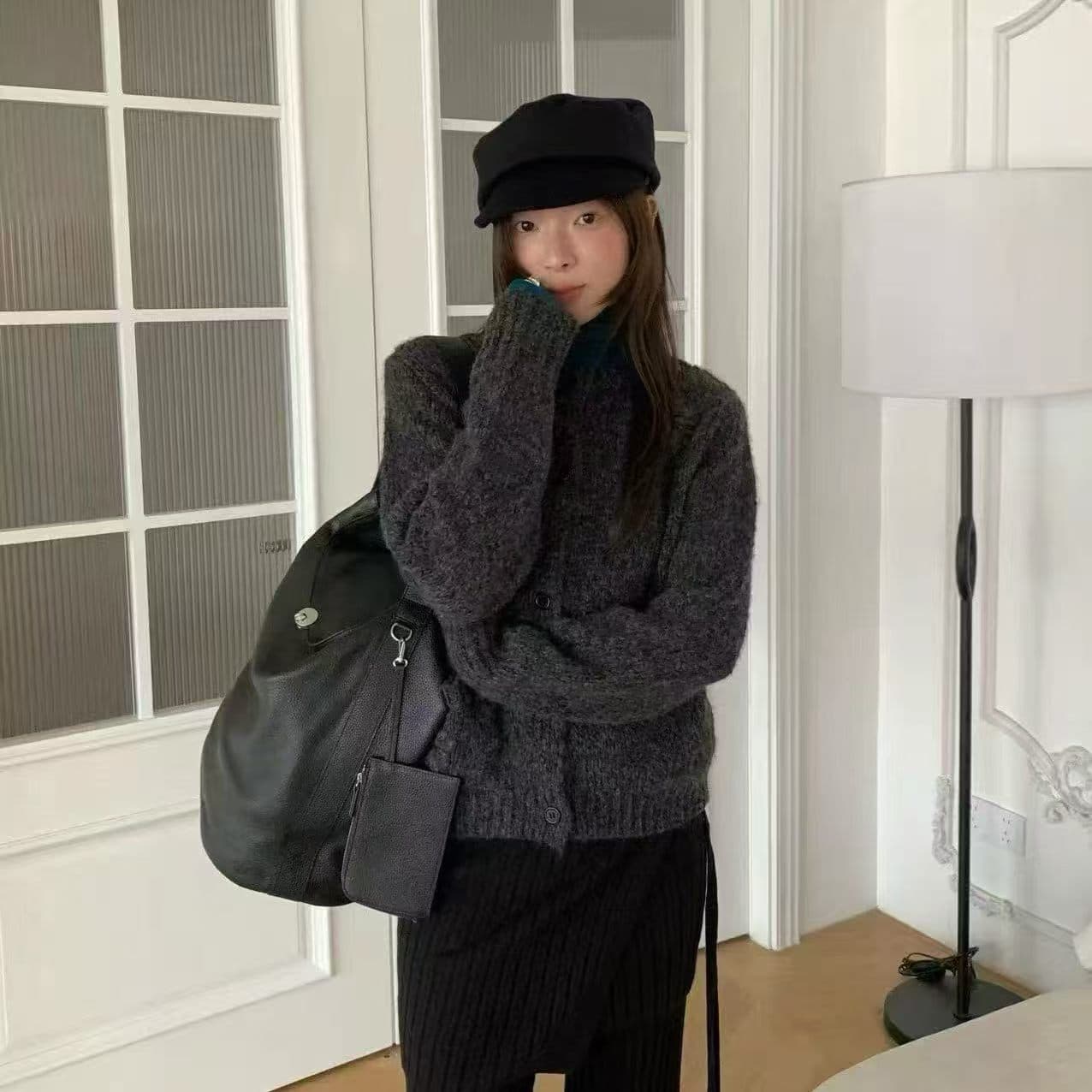 한 부서 이른 가을 3 차원 꽃 니트 오픈 가디건 여성 작은 키 쇼트 스타일 라운드 넥 부드러운 찹쌀 스웨터 외부 가져 가라. 재킷 상세 이미지 4