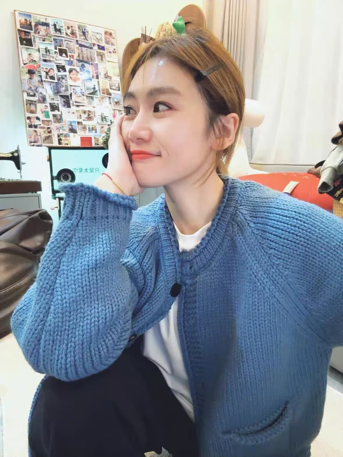 니트 스웨터 오픈 가디건 여성 2026 겨울 루즈핏 캐주얼 다용도 고급 센스 외부 가져 가라. 재킷 맨위 느긋한 바람 상세 이미지 4