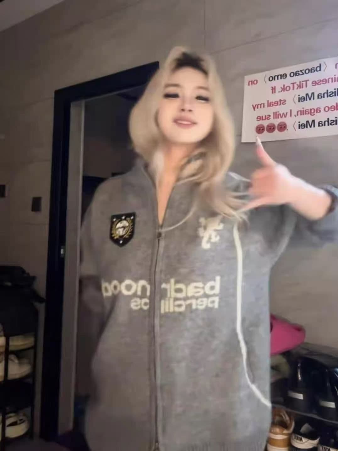 아메리칸 조수 브랜드 높음 거리 원본 자수 스탠드 칼라 오픈 가디건 스웨터 cleanfit 느긋한 바람 터틀넥 니트 스웨터 재킷 이미지 2