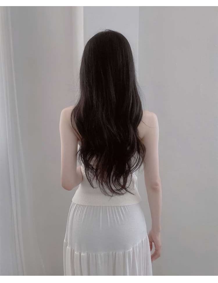 한국 동대문 새로운 섹시함 순수한 욕망 바람 한 부서 핫걸 마 무늬 몸매 가꾸기 슬림해 보이는 니트 튜브탑 맨위 여성 상세 이미지 15