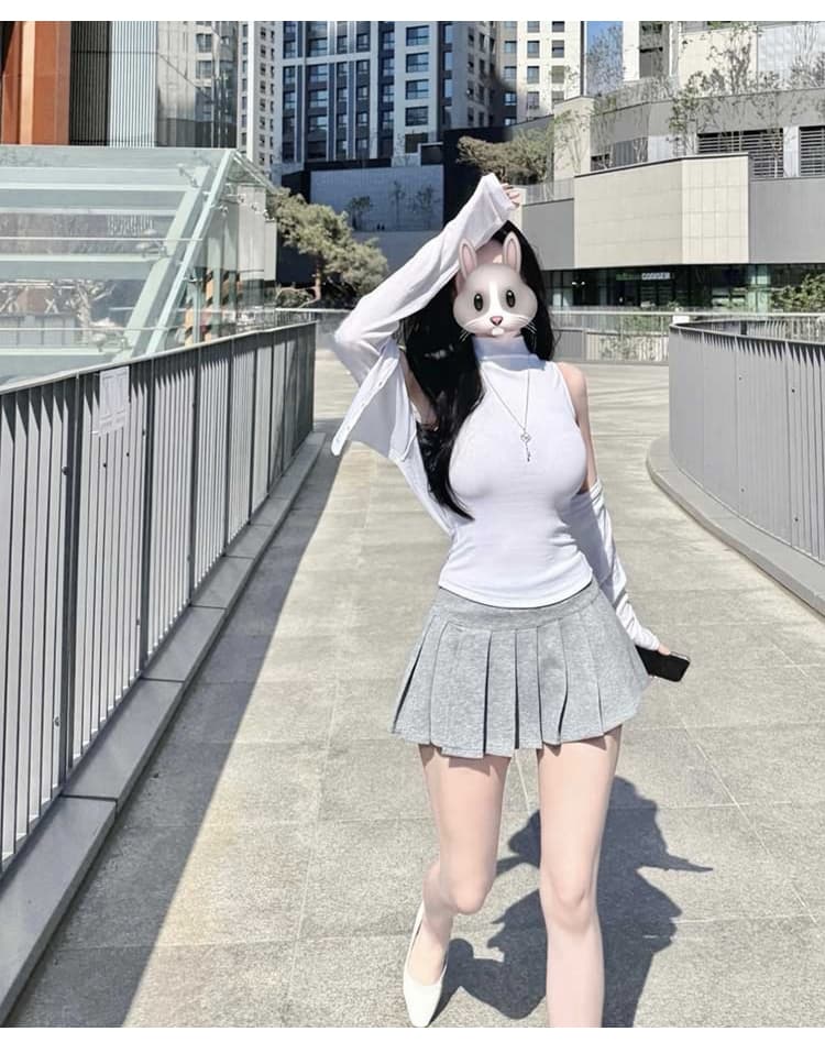 한국 동대문 품격 다용도 몸매 가꾸기 섹시함 순수한 욕망 바람 여성 반하이넥 민소매 티셔츠 조끼 맨위 상세 이미지 18