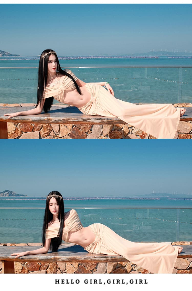 暮 빛 그것 키스 프랑스식 레트로 오프숄더 고급 품격 허리 수축 슬림해 보이는 연회 생일 예복 롱 스커트 상세 이미지 13