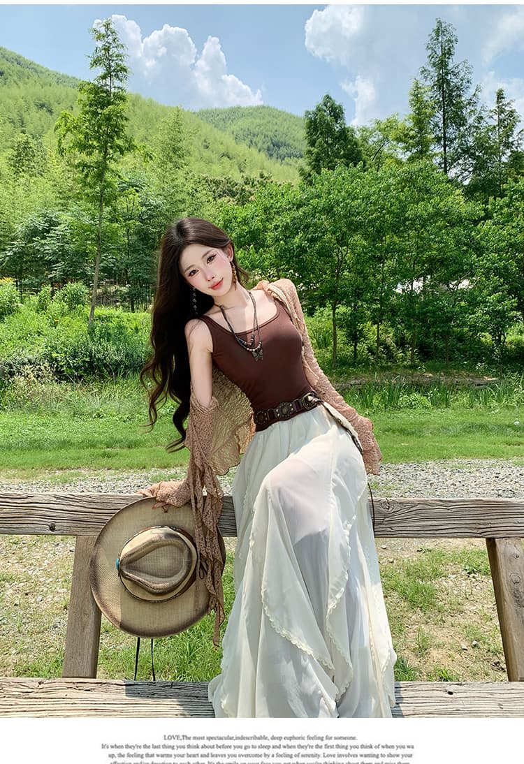 추안 웨스트 신강 여행 불모지 바람 슬립 여성 드레스 여름 2026 새로운 그레이트 통해보기 가져 가라. 에이즈 환자 세트 상세 이미지 5