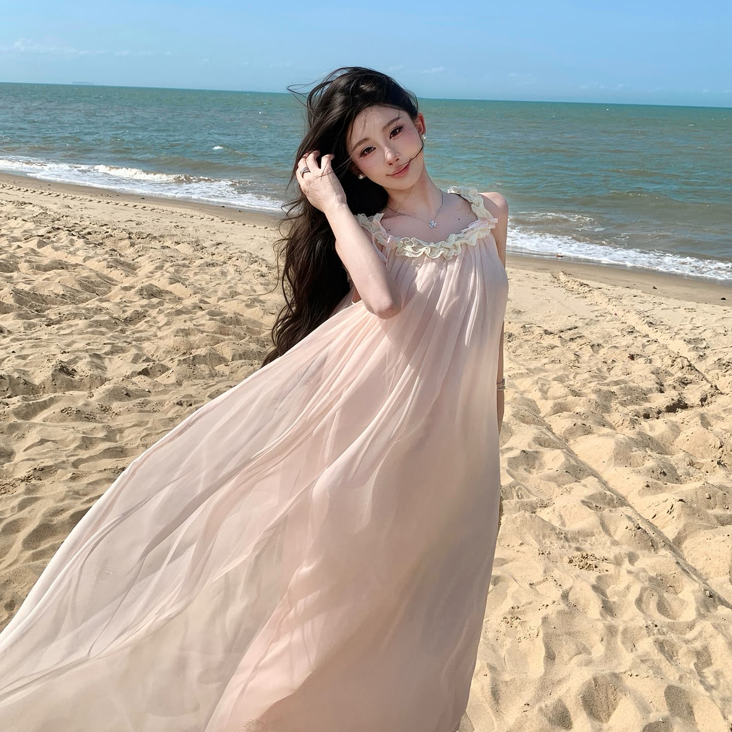 새로운 요정 제품 무거운 작업 다중 레이어 복잡한 레이스 드레스 게으른 치마 이미지 3