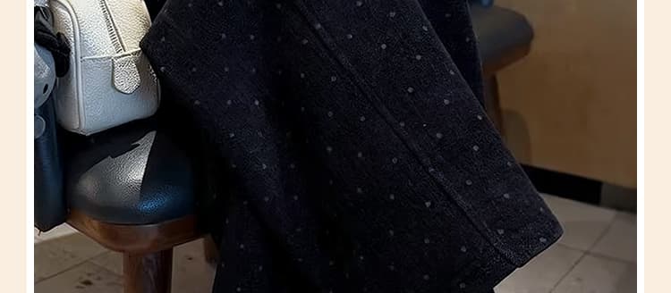 임산부 가을 겨울 의류 8 분 바지 바지 레트로 도트 무늬 넓은 다리 여성 슬림해 보이는 캐주얼 할머니 바지 9 분 바지 임산부 바지 상세 이미지 8