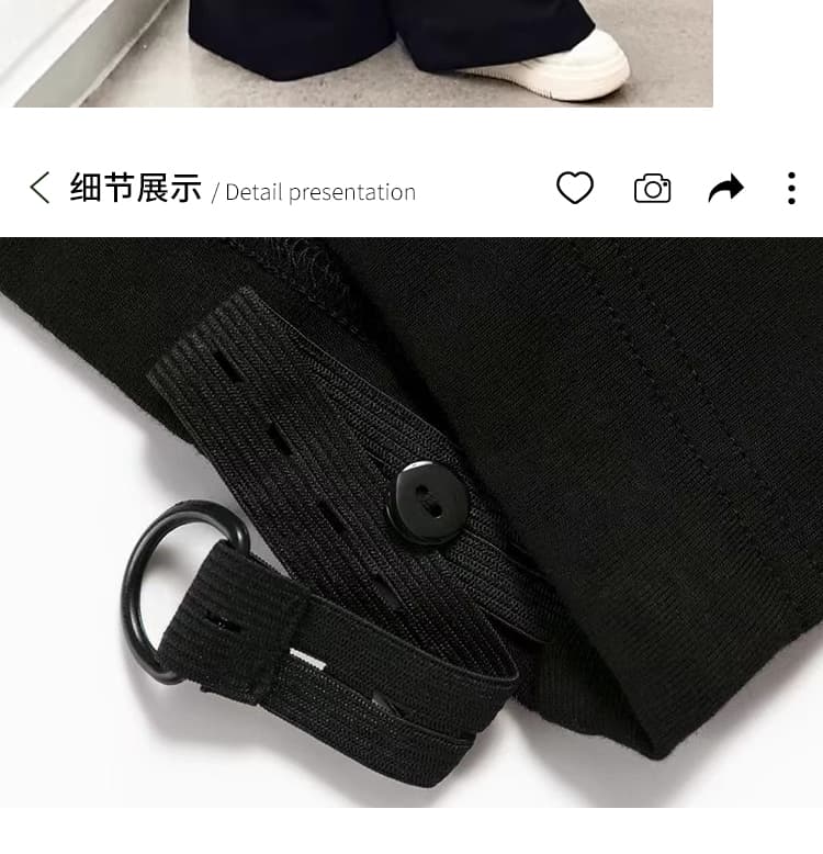 가을 임산부 와이드 레그 팬츠 외출용 느긋한 루즈핏 야마모토 바지 고급 센스 정장 바지 털이 있는 바닥 청소 바지 상세 이미지 50