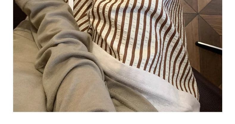 임산부 바지 스트라이프 와이드 레그 팬츠 여름 새로운 하이웨이스트 도루 센스 버블 면 스트레이트 세로 줄무늬 캐주얼 차가운 바지 상세 이미지 48