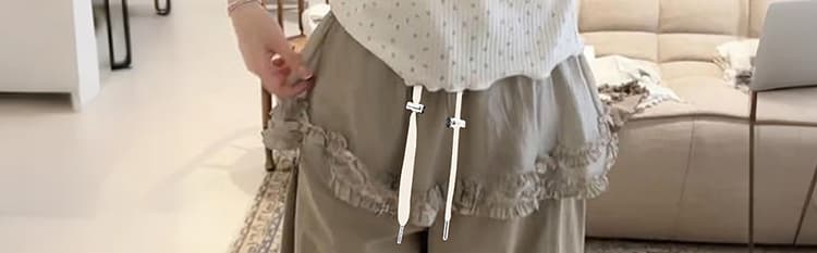 여름 섹션 임산부 바지 여름 새로운 한 부서 디자인 센스 랩스커트팬츠 캐주얼 바지 임산부 나가라. 루즈핏 바닥 청소 바지 상세 이미지 43