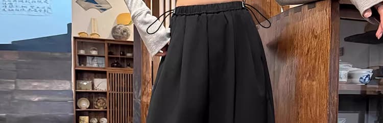 여름 임산부 바지 얼음 실크 루즈핏 패션 캐주얼 와이드 레그 팬츠 스트레이트 팬츠 9부 바지 임산부 루즈핏 바지 상세 이미지 48