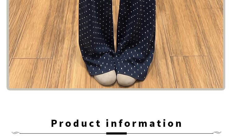 가을 의상 임산부 느긋한 도트 무늬 부츠컷 굴곡 바지 임산부 바지 하이웨이스트 슬림해 보이는 캐주얼 스트레이트 바닥 청소 바지 가을 상세 이미지 20