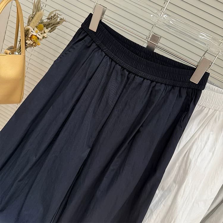 선물 화물 작은 키 한 부서 미니멀리즘 캐주얼 바지 여성 여름 새로운 루즈핏 스트레이트 슬림해 보이는 목이버섯 레이스 와이드 레그 팬츠 상세 이미지 18