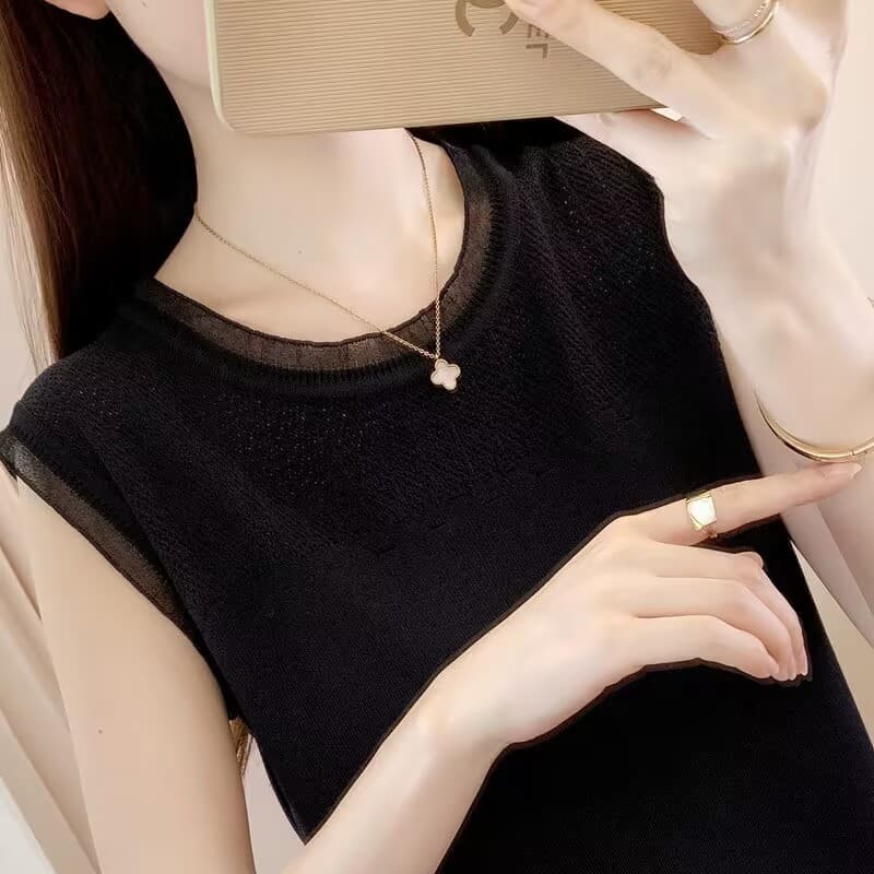 조끼 슬립 여성 여름 루즈핏 정장 인사이드 가져 가라. 얼음 실크 민소매 만나는 화이트 티셔츠 여성 외출용 트렌디 다용도 맨위 이미지 3