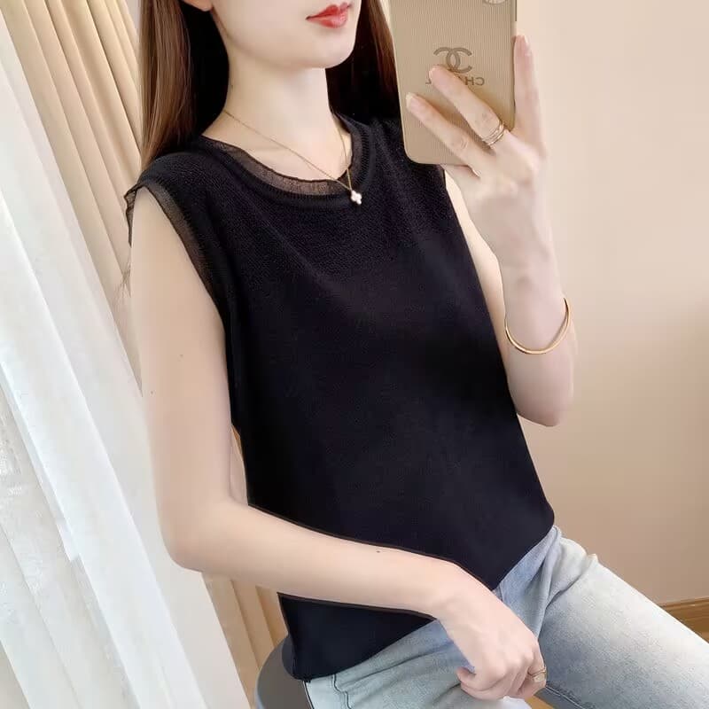 조끼 슬립 여성 여름 루즈핏 정장 인사이드 가져 가라. 얼음 실크 민소매 만나는 화이트 티셔츠 여성 외출용 트렌디 다용도 맨위 이미지 4