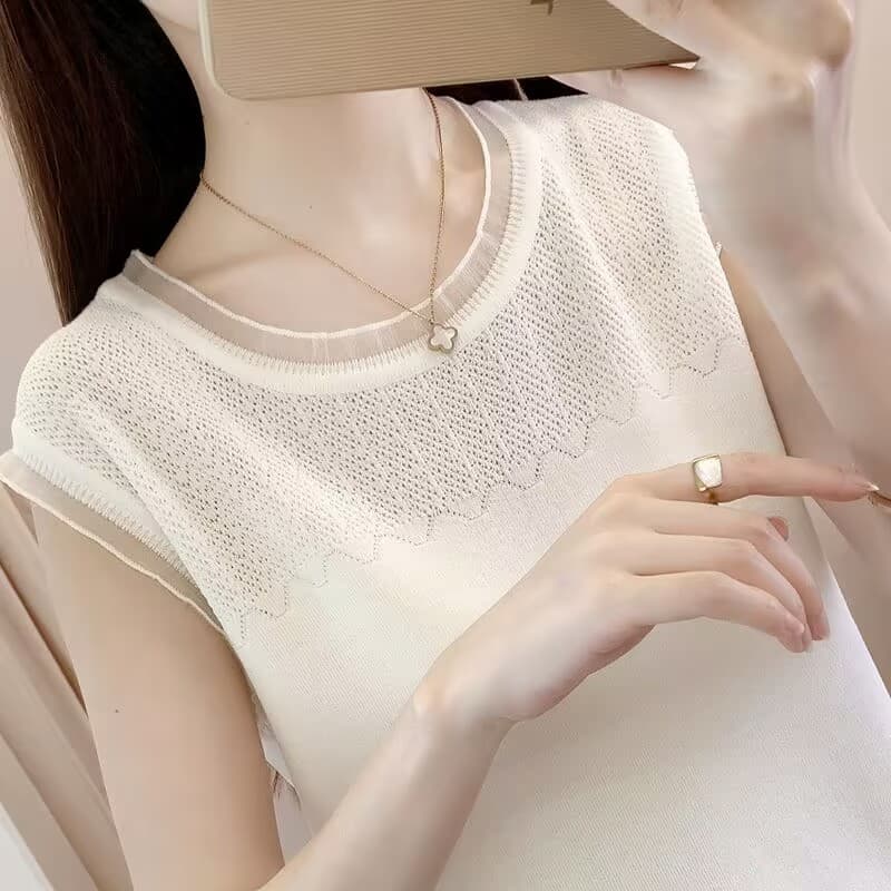 조끼 슬립 여성 여름 루즈핏 정장 인사이드 가져 가라. 얼음 실크 민소매 만나는 화이트 티셔츠 여성 외출용 트렌디 다용도 맨위 상세 이미지 5