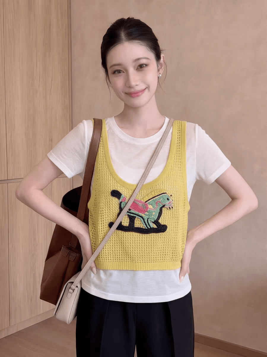 페이크 레이어드 패치워크 반팔 티셔츠 여성 2026 새로운 여름 얇은 스타일 디자인 센스 루즈핏 연령 감소 작은 키 맨위 상세 이미지 1