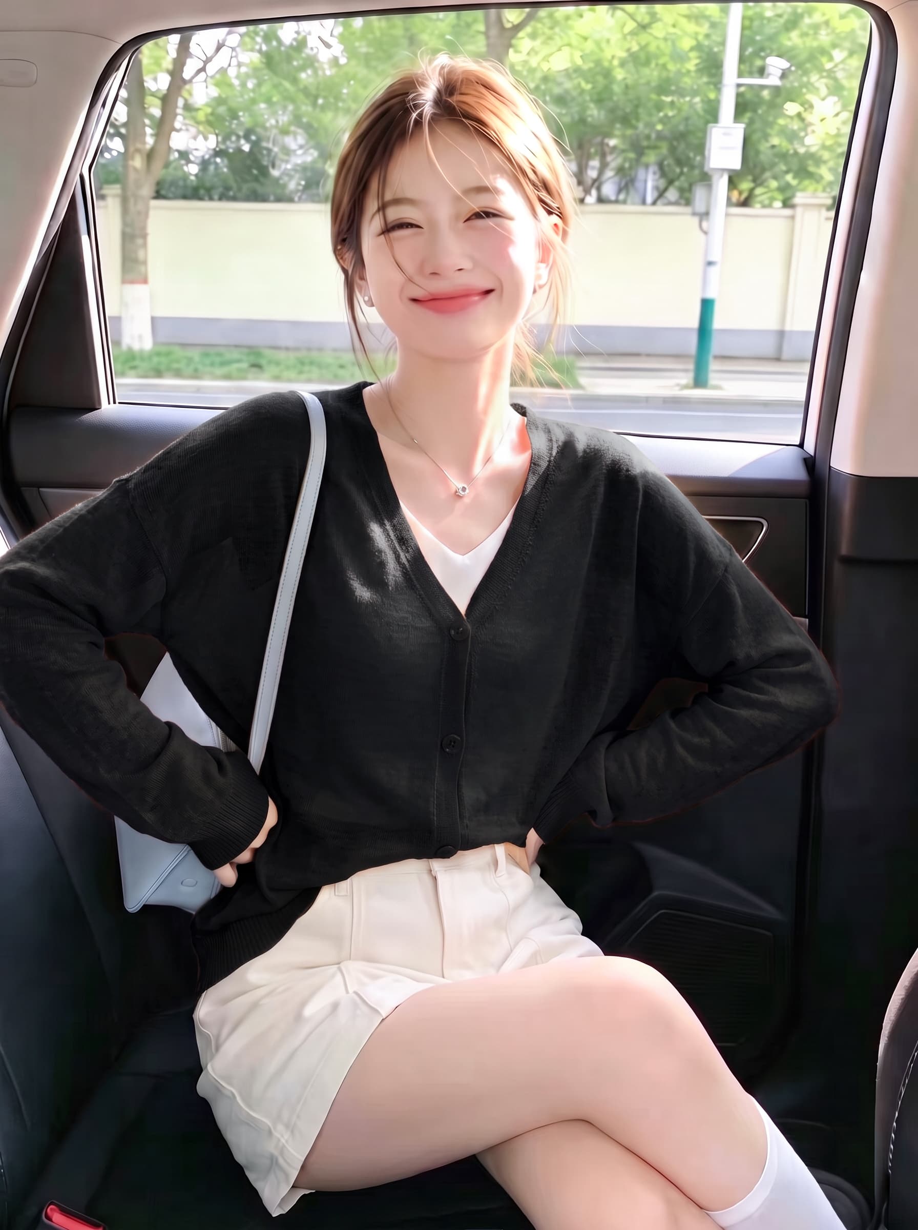 한 부서 부드러운 V넥 얼음 실크 니트 자외선 차단 오픈 가디건 여성 가을 얇은 스타일 외부 가져 가라. 블라우스 Tulle 에어컨 셔츠 숄 상세 이미지 5