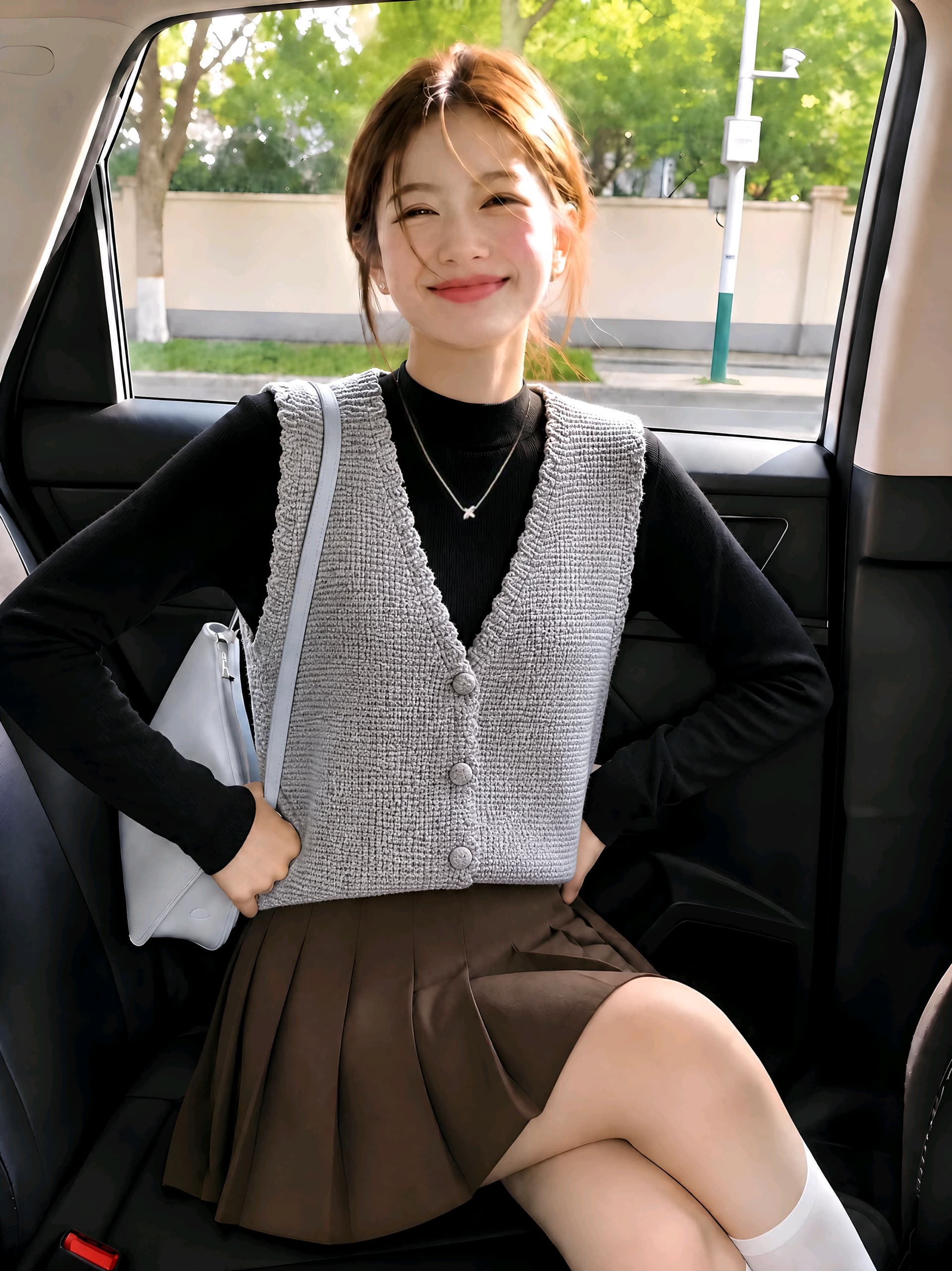 베스트 조끼 자켓 봄 외부 가져 가라. 가을 겨울 새로운 쇼트 스타일 니트 여성 스웨터 V넥 루즈핏 오픈 가디건 이미지 3