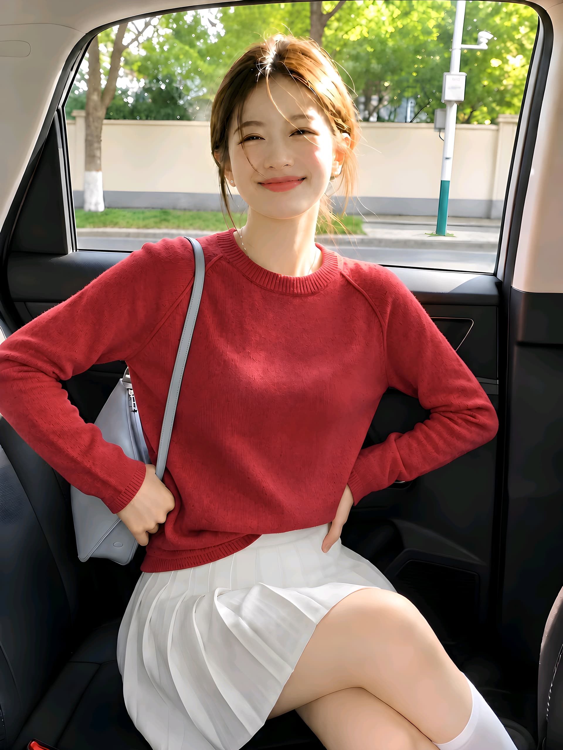 미니멀리즘 클래식 라운드 넥 삽입 어깨 소매 양모 니트 스웨터 여성 루즈핏 외출용 부드러운 찹쌀 양모 예쁜 스웨터 인사이드 가져 가라. 트렌디 상세 이미지 1
