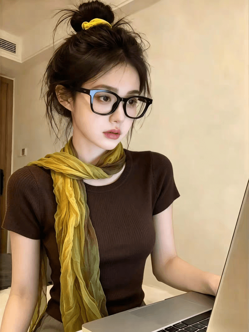 보존 섹션 추천 오래된 돈 바람 레트로 경기 스카프 반팔 니트 스웨터 여성 여름 캐주얼 다용도 슬림해 보이는 맨위