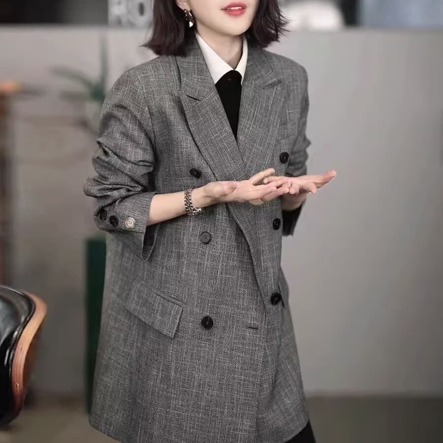 용해 절묘한 개성 rongrong 양 양모 혼합 POLO 칼라 캐주얼 빛 비즈니스 바람 니트 스웨터 b0 상세 이미지 3